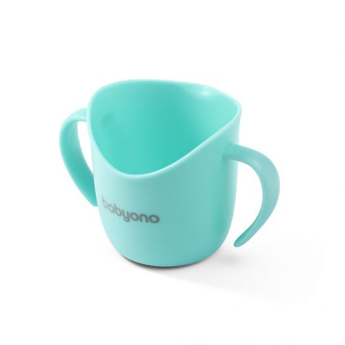 BABYONO Ergonomikus bögre fülekkel 120 ml menta 6hó+