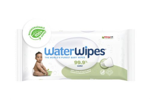 WATERWIPES 100% BIO lebomló texturált törlőkendők Soapberry 60 db