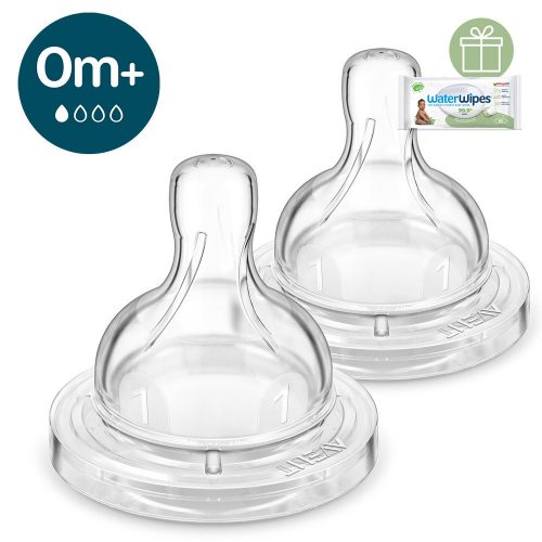 Philips AVENT SCY761/02 Etetőcumi Anti-colic újszülött átfolyás 0hó+ 2 db+WW Soapberry 60db