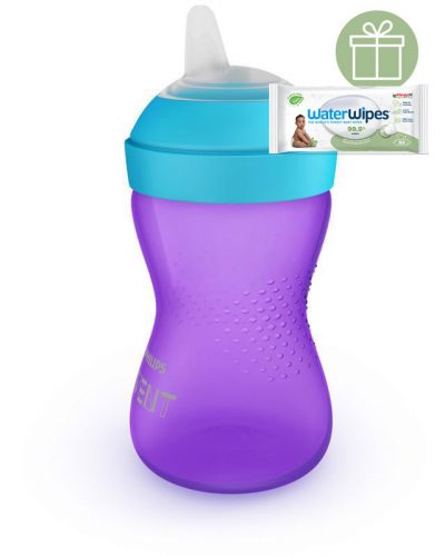 Philips AVENT SCF802/02 Puha harapásálló csőrös pohár 300 ml LILA+WW Soapberry 60db