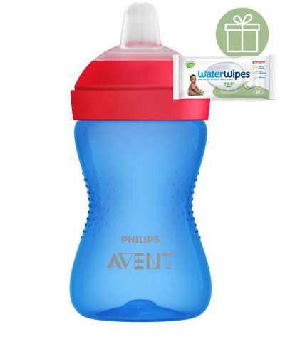 Philips AVENT SCF802/01 Puha harapásálló csőrös pohár 300 ml KÉK+WW Soapberry 60db