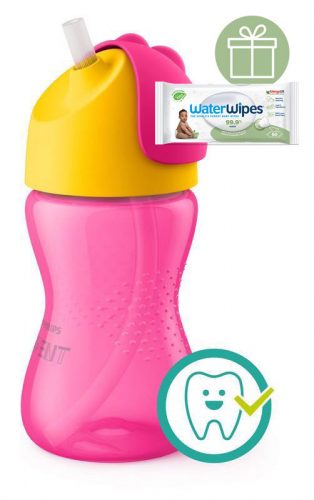 Philips AVENT SCF798/02 Itatópohár rugalmas szívószállal 300ml lányos+WW Soapberry 60db