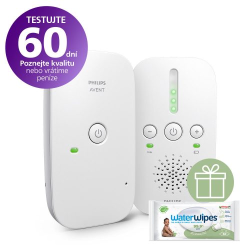 Philips AVENT SCD502 DECT baby monitor+WW Soapberry 60db