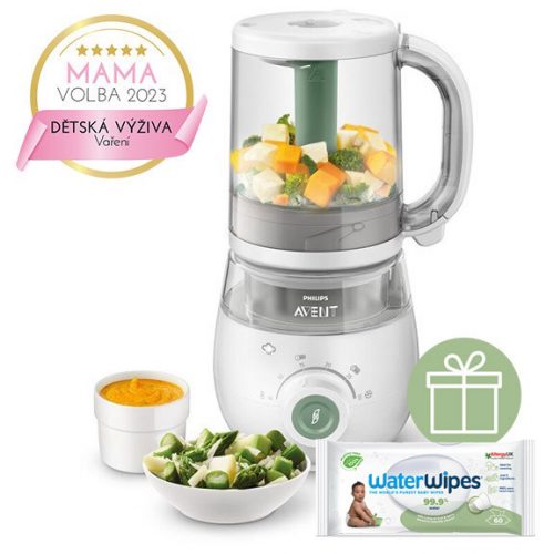 Philips AVENT SCF885/01 4 az 1-ben egészséges bébiétel-készítő+WW Soapberry 60db